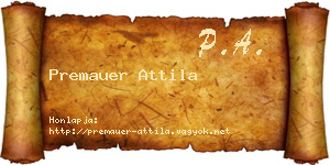 Premauer Attila névjegykártya